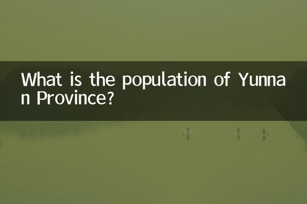 Quelle est la population de la province du Yunnan ?