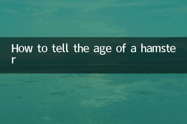 چگونه سن همستر را تشخیص دهیم