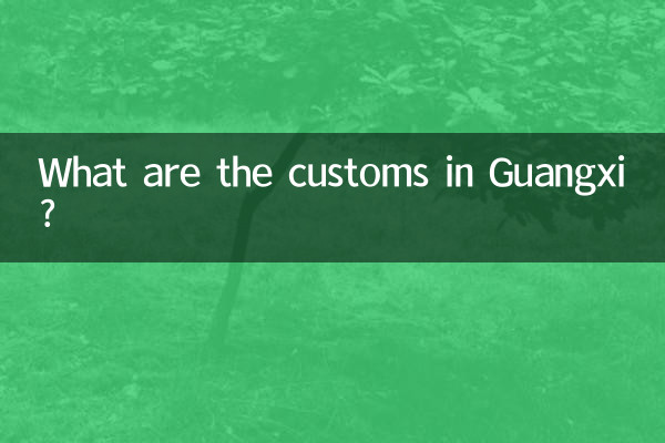 گوانگسی میں کسٹم کیا ہیں؟