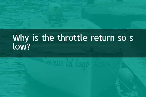 스로틀 복귀가 왜 그렇게 느린가요?