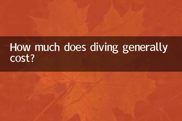 ¿Cuánto cuesta generalmente el buceo?