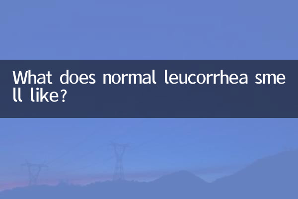 Wie riecht normaler Leukorrhoe?