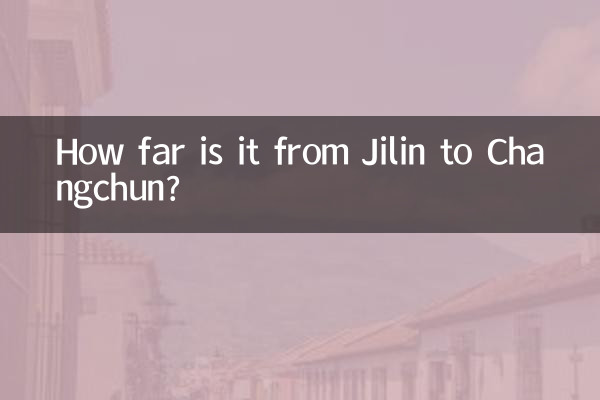 Quelle distance y a-t-il entre Jilin et Changchun ?