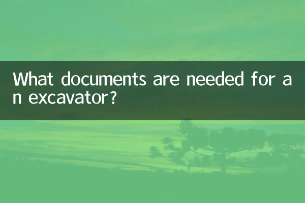 굴삭기에는 어떤 서류가 필요합니까?