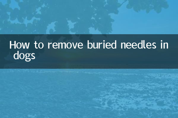 Как удалить закопанные иголки у собак