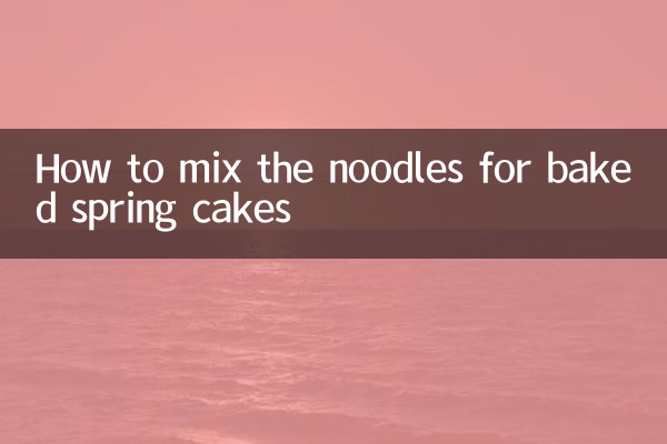 So mischen Sie die Nudeln für gebackene Frühlingskuchen