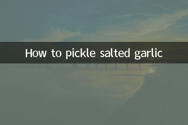 How to pickle salted garlic