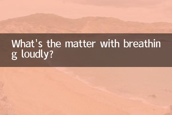 What's the matter with breathing loudly?