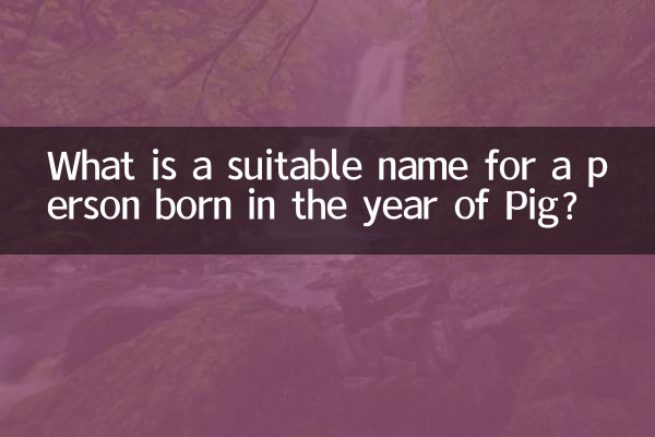 Was ist ein passender Name für eine Person, die im Jahr des Schweins geboren wurde?
