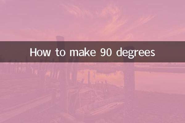Wie man 90 Grad macht