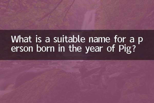 Was ist ein passender Name für eine Person, die im Jahr des Schweins geboren wurde?