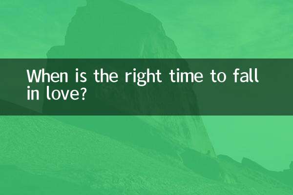 Когда самое время влюбиться?