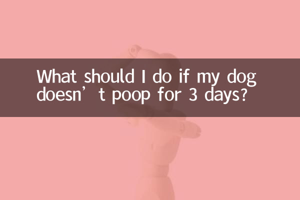 Was soll ich tun, wenn mein Hund 3 Tage lang nicht kackt?