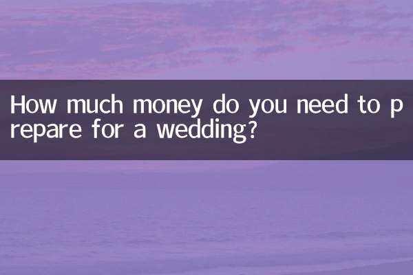 How much money do you need to prepare for a wedding?