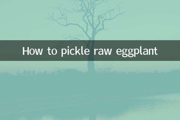 Wie man rohe Auberginen einlegt