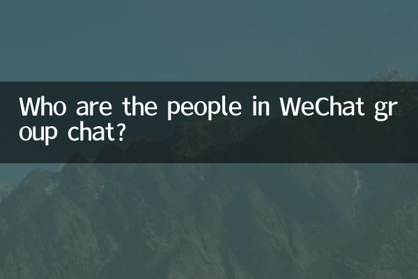 Qui sont les personnes participant au chat de groupe WeChat ?