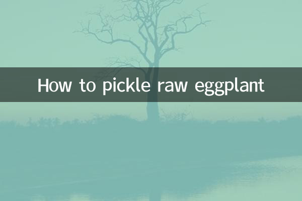 Wie man rohe Auberginen einlegt