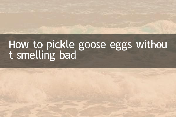 Wie man Gänseeier einlegt, ohne schlecht zu riechen