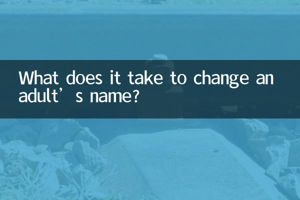 成人改名字需要什么