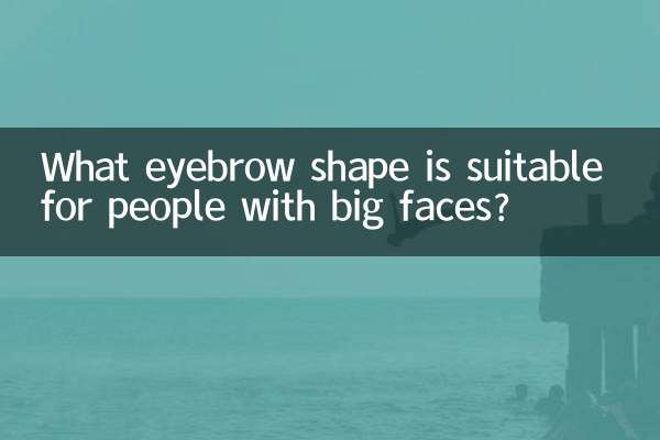 얼굴 큰 사람에게 어울리는 눈썹 모양은?