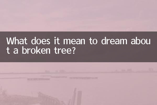 सपने में टूटा हुआ पेड़ देखने का क्या मतलब है?