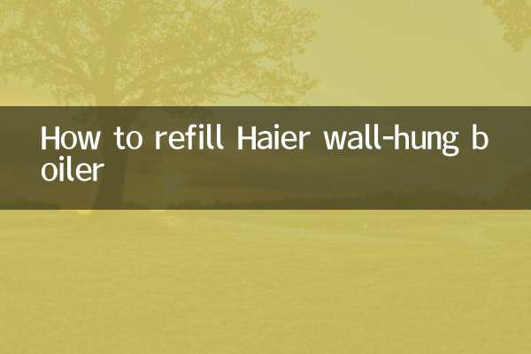 So befüllen Sie den Haier-Wandheizkessel