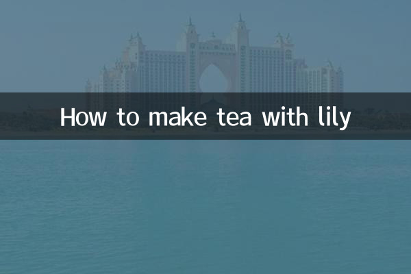 Como fazer chá com lírio