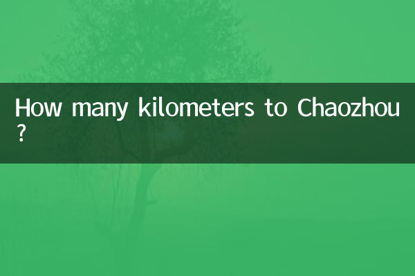 Quantos quilômetros até Chaozhou?