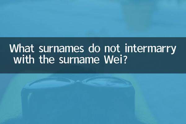 Quels noms de famille ne se marient pas avec le nom de famille Wei ?