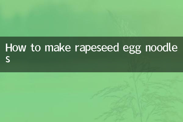 Come preparare le tagliatelle all'uovo con la colza