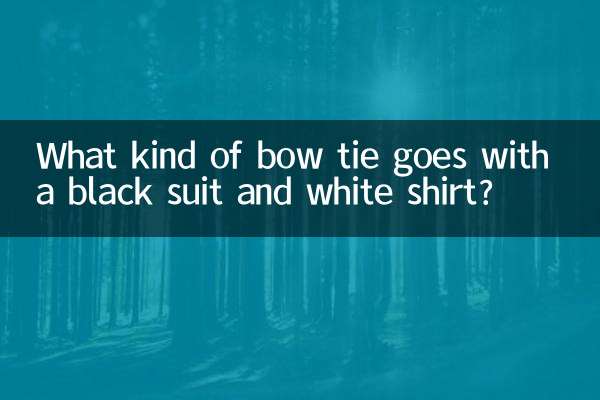 What kind of bow tie goes with a black suit and white shirt?