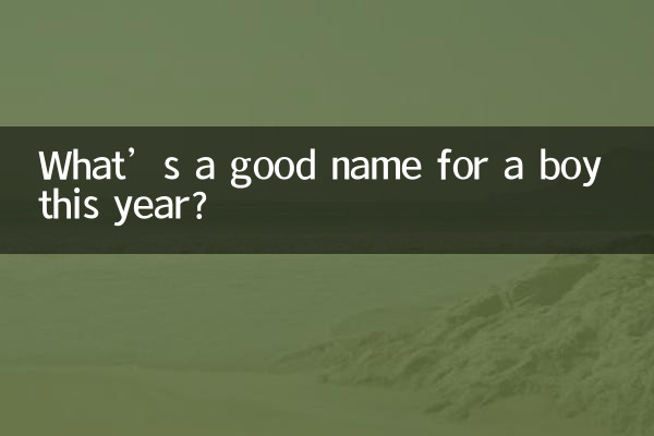 What’s a good name for a boy this year?