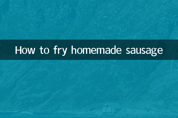 Wie man hausgemachte Wurst brät