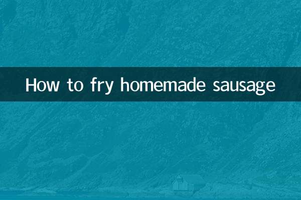 집에서 소시지를 튀기는 방법