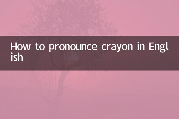 Comment prononcer crayon en anglais