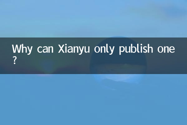 ¿Por qué Xianyu solo puede publicar uno?