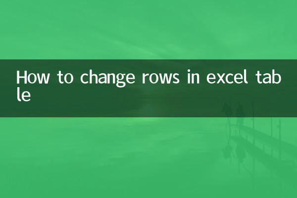 Come modificare le righe nella tabella Excel