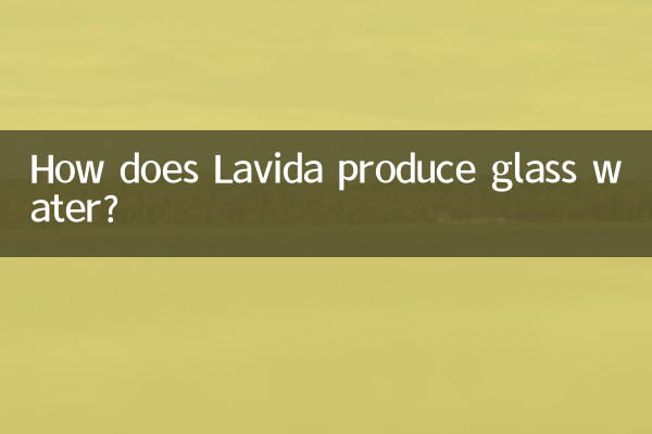 Como a Lavida produz água de vidro?