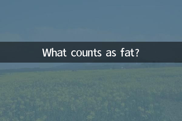 Was gilt als Fett?