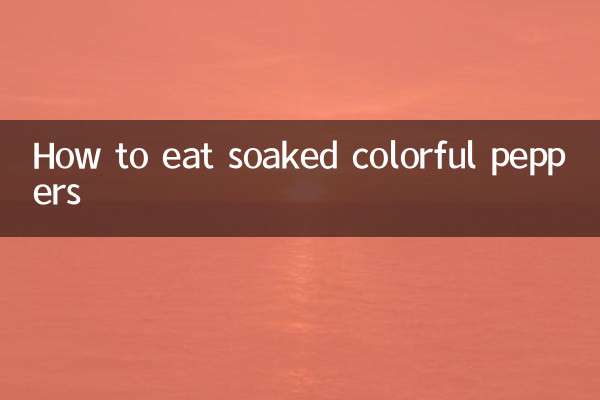 Come mangiare i peperoni colorati in ammollo