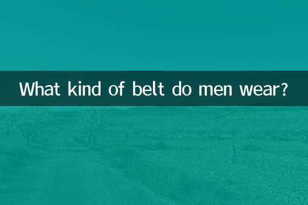 Quel genre de ceinture les hommes portent-ils ?