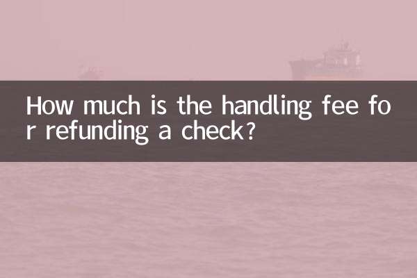 How much is the handling fee for refunding a check?