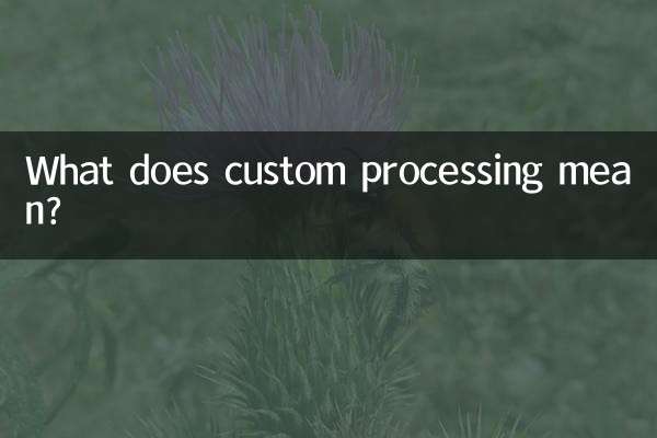 What does custom processing mean?