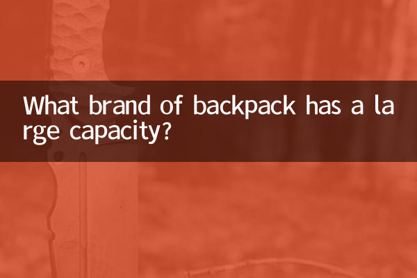 容量が大きいバックパックはどこのブランドですか?