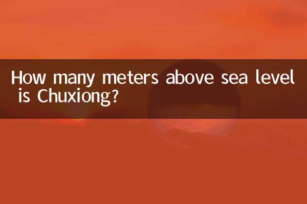 How many meters above sea level is Chuxiong?