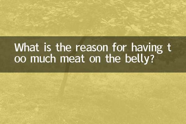 お腹に肉がつきすぎる原因は何でしょうか？