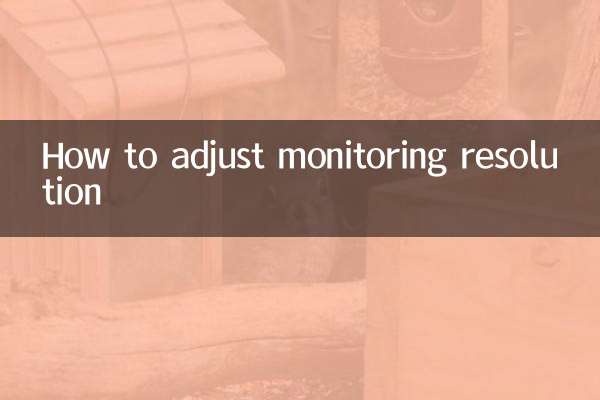 How to adjust monitoring resolution