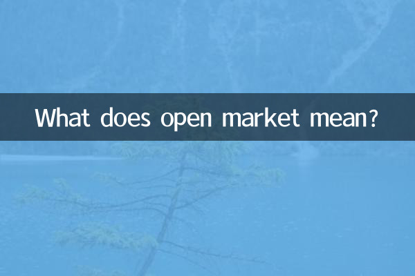 খোলা বাজার বলতে কী বোঝায়?