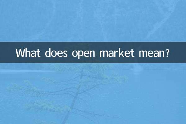 খোলা বাজার বলতে কী বোঝায়?