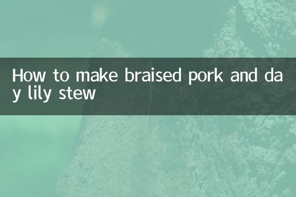 Wie man geschmortes Schweinefleisch und Taglilieneintopf zubereitet